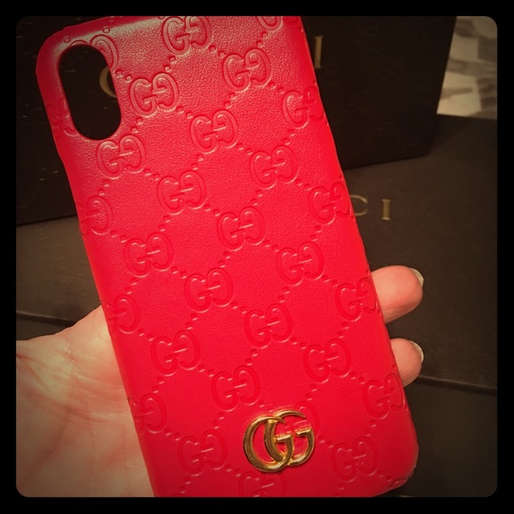red gucci phone case